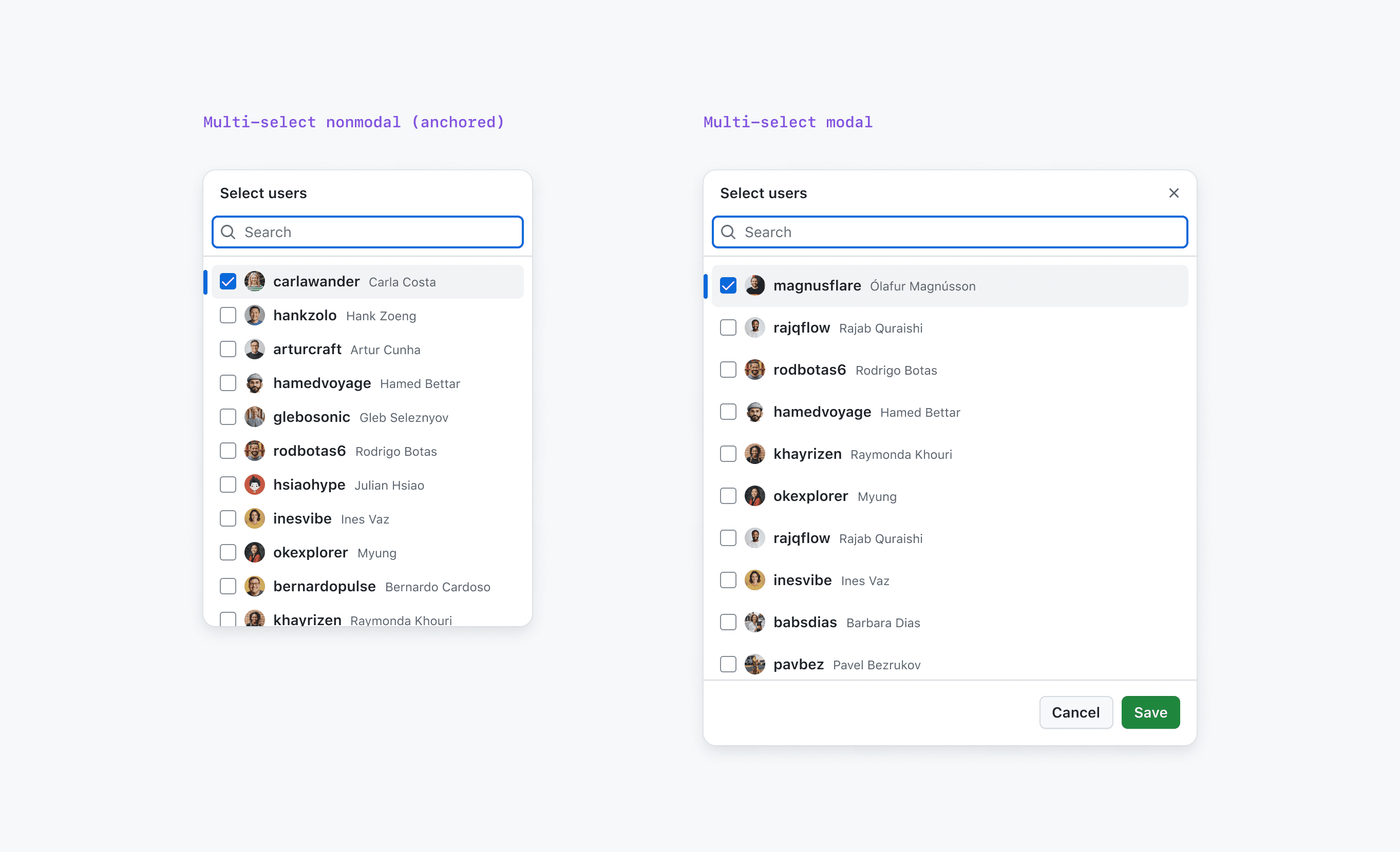 Select labels select panel showing various labels including a11y design (checked), a11y sign-off, accessibility, area: accessibility, at risk, and blocked with a search bar